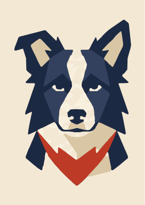 Fly, Nimble's sheepdog mascot